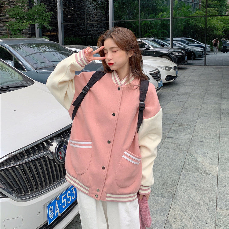 Pink Letterman Hoodie Canada Pink Pastel Dream Varsity Jacket