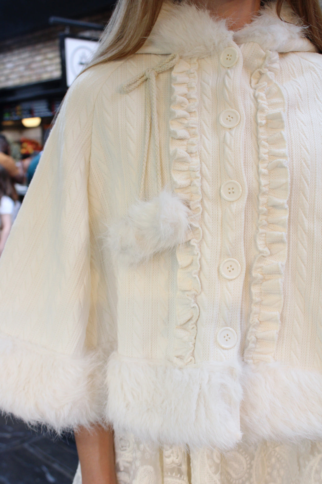 Winter Lolita Poncho Beige