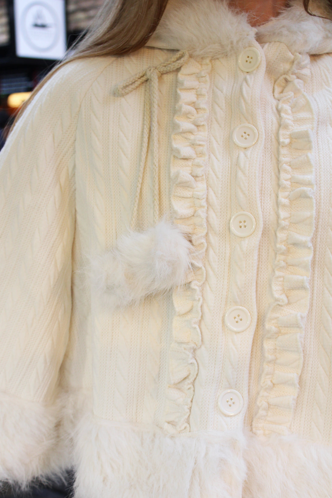 Winter Lolita Poncho Beige