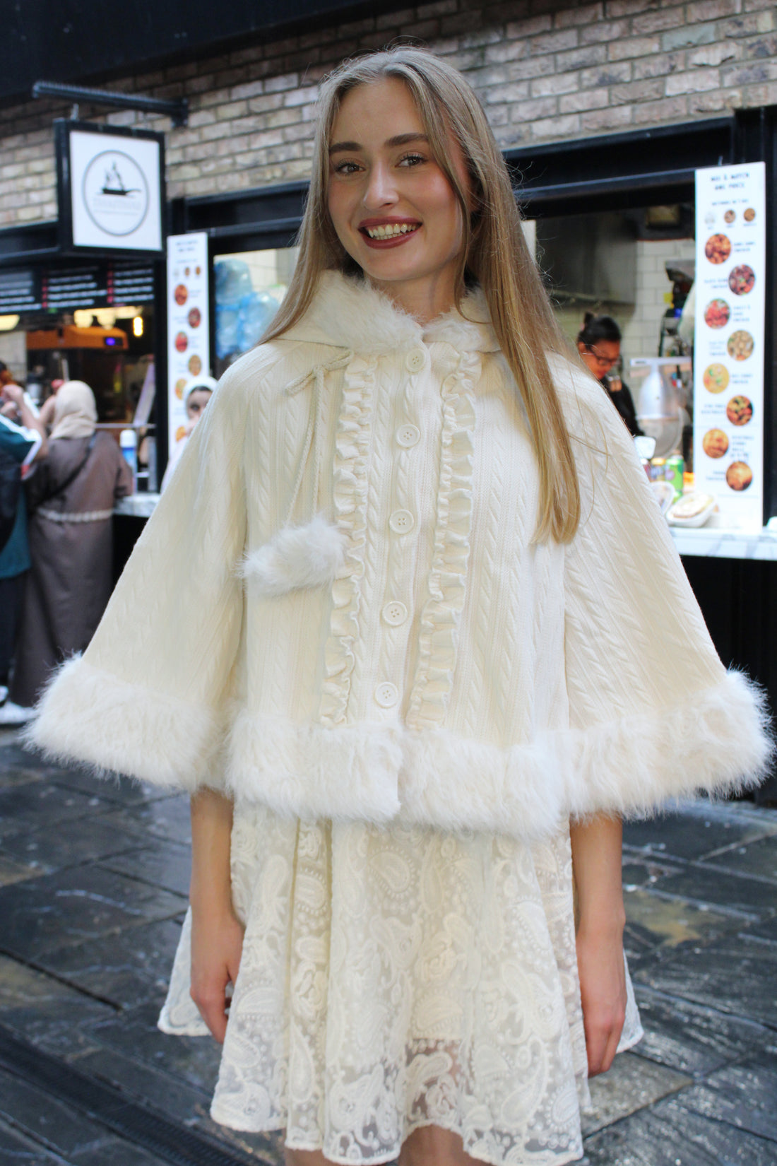 Winter Lolita Poncho Beige
