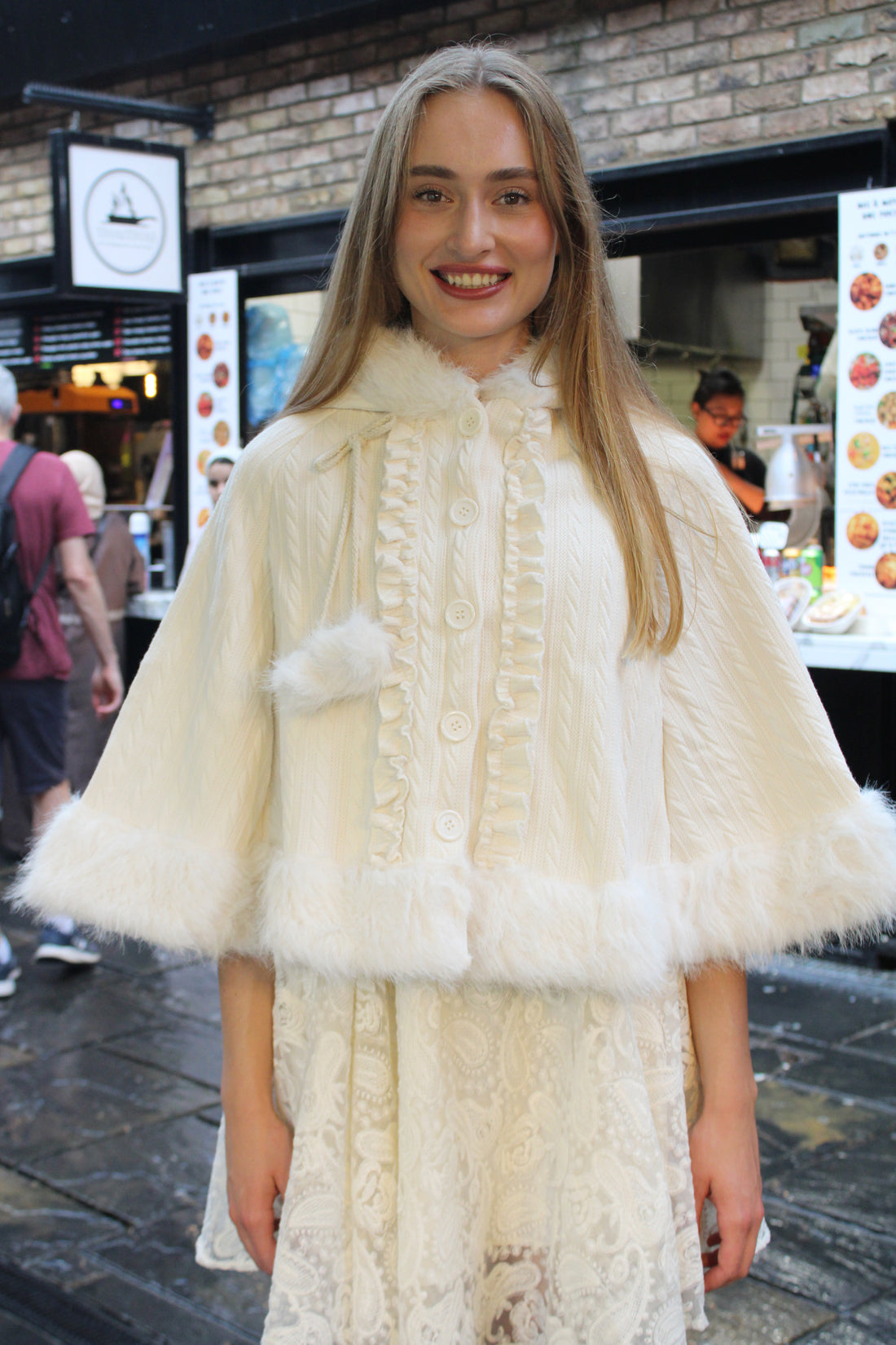 Winter Lolita Poncho Beige
