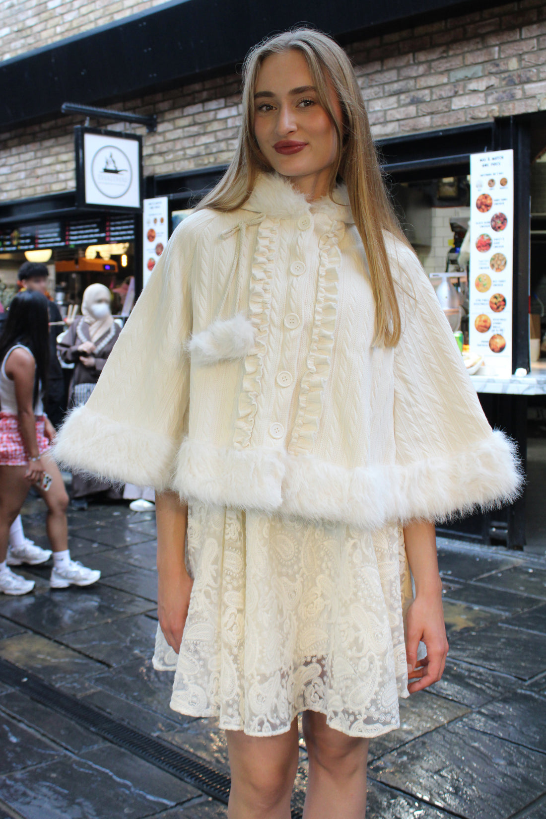Winter Lolita Poncho Beige
