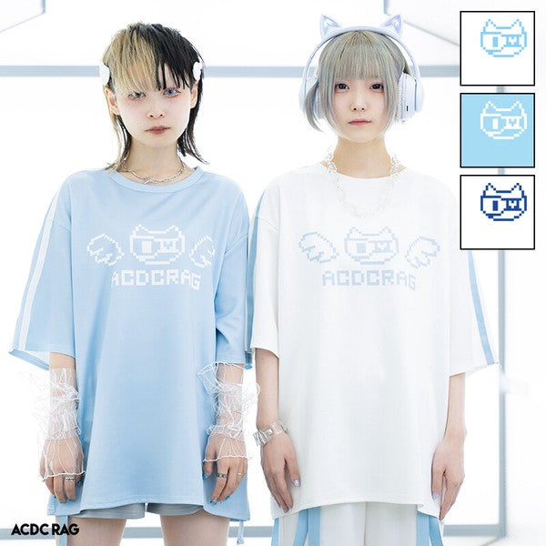 T-shirt "Harajuku Style" Unisex White ACDC RAG