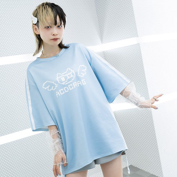T-shirt "Harajuku Style" Unisex Blue ACDC RAG