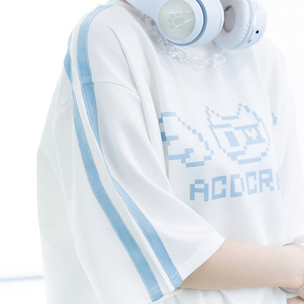 T-shirt "Harajuku Style" Unisex White ACDC RAG