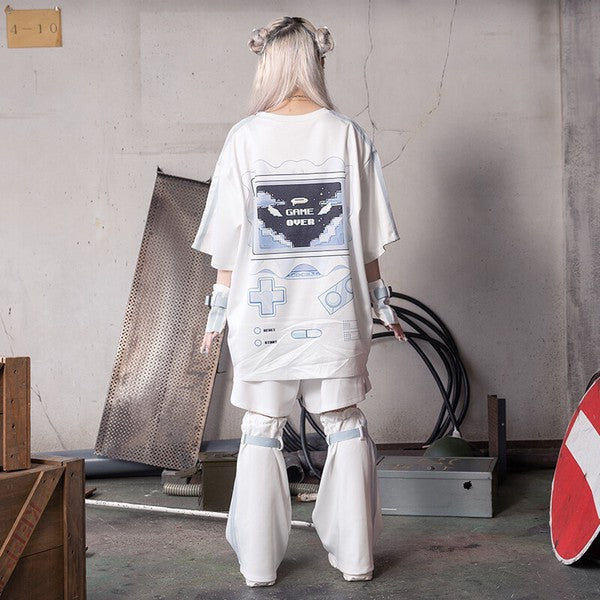 T-shirt "Harajuku Style" "Yami Kawaii" GAME OVER ACDC RAG