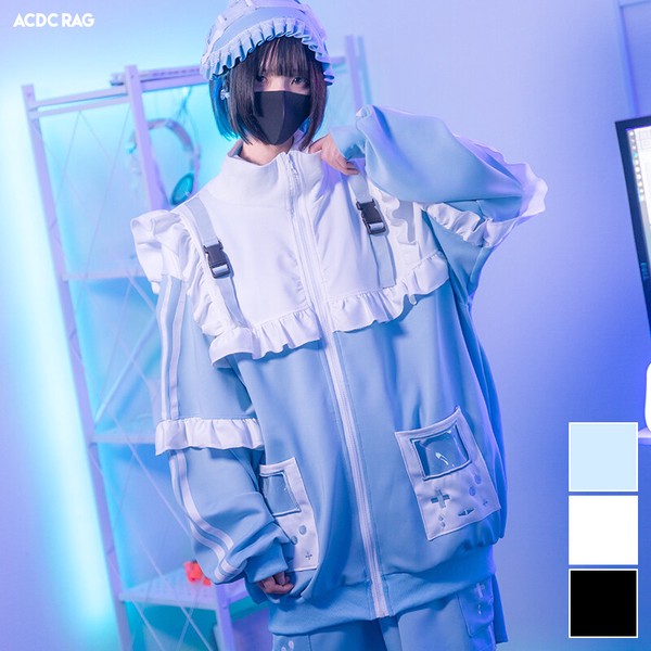 Jacket "Harajuku Style" "Yami Kawaii" Blue ACDC RAG