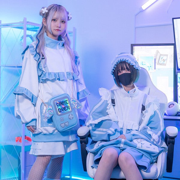 Jacket Harajuku Style Yami Kawaii White ACDC RAG