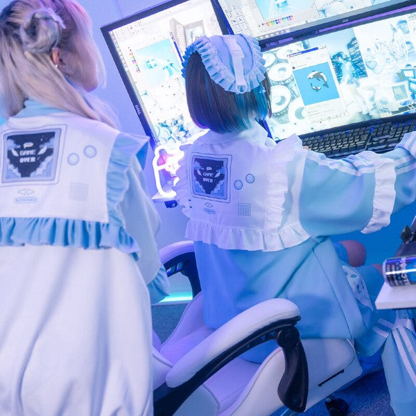 Jacket Harajuku Style Yami Kawaii White ACDC RAG