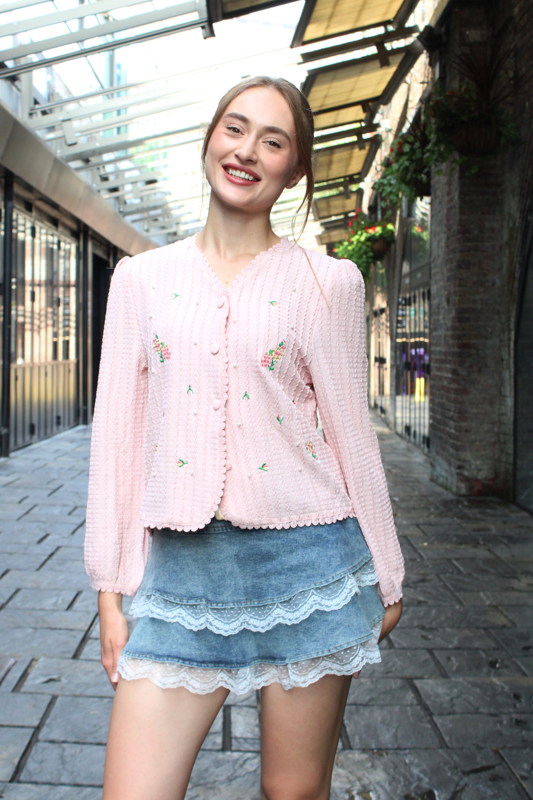 Dreamy Lace Denim Mini