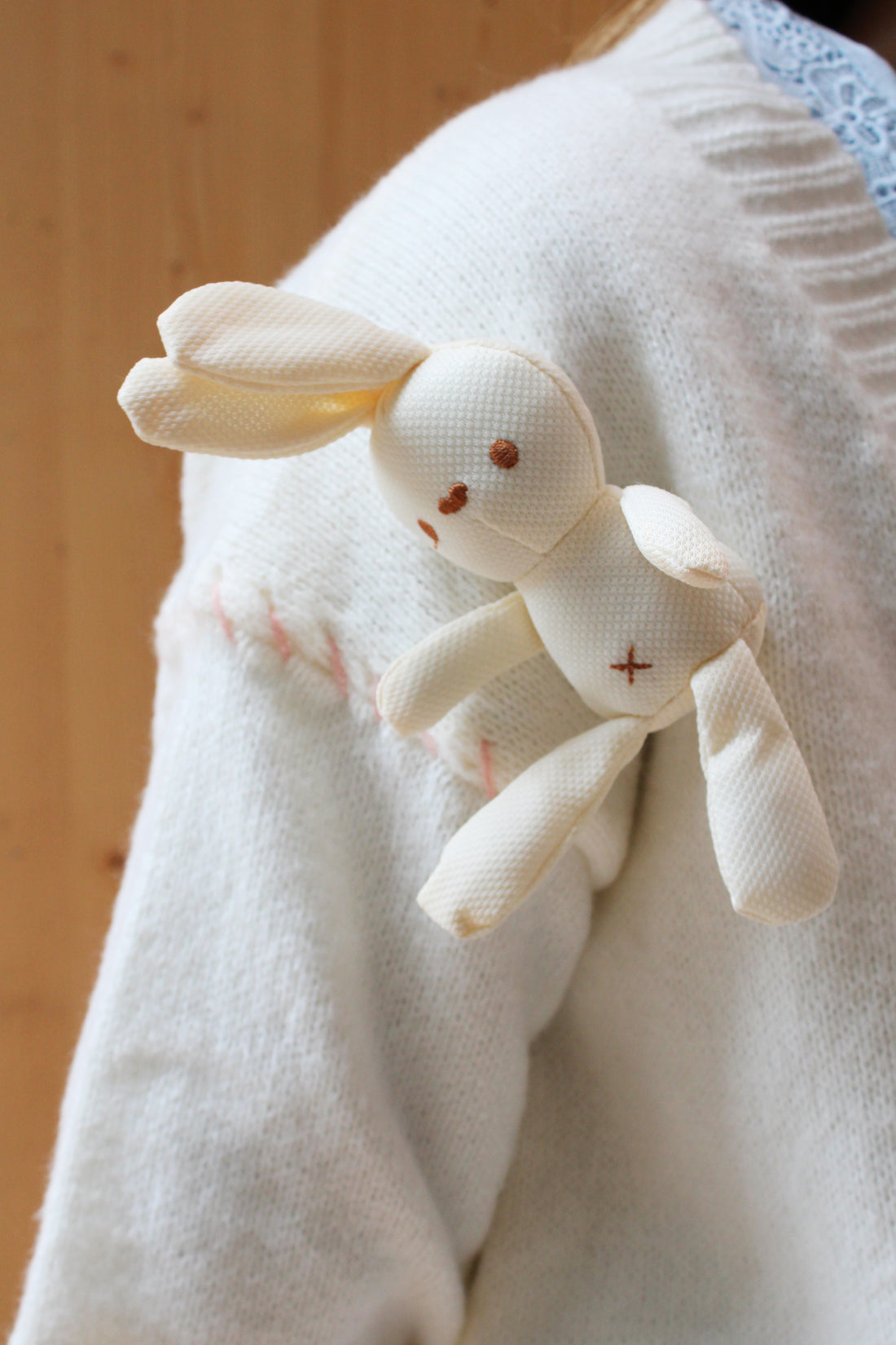 Sweetheart Bunny Companion Cream Cardigan