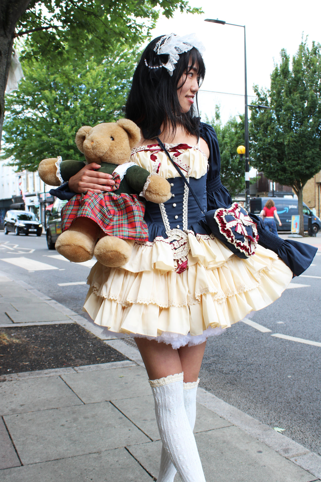Lolita Dress Snowhite with Ruffle with Petticoat & Purse