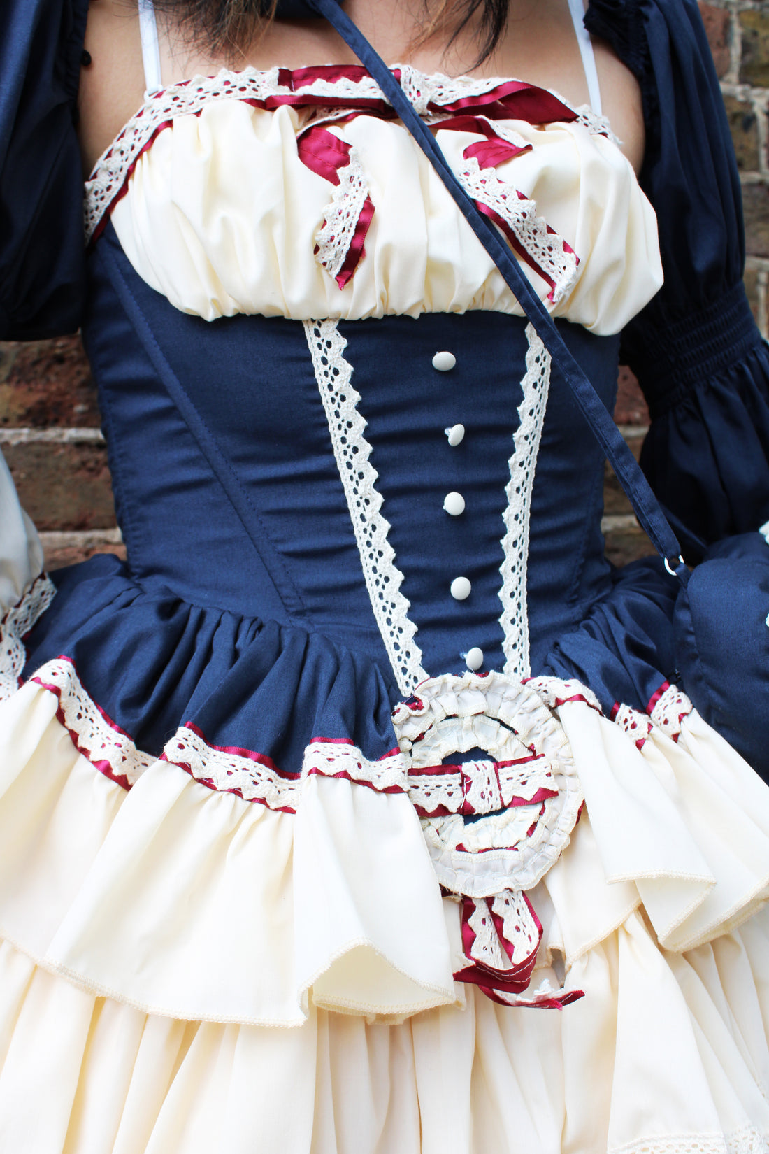 Lolita Dress Snowhite with Ruffle with Petticoat & Purse
