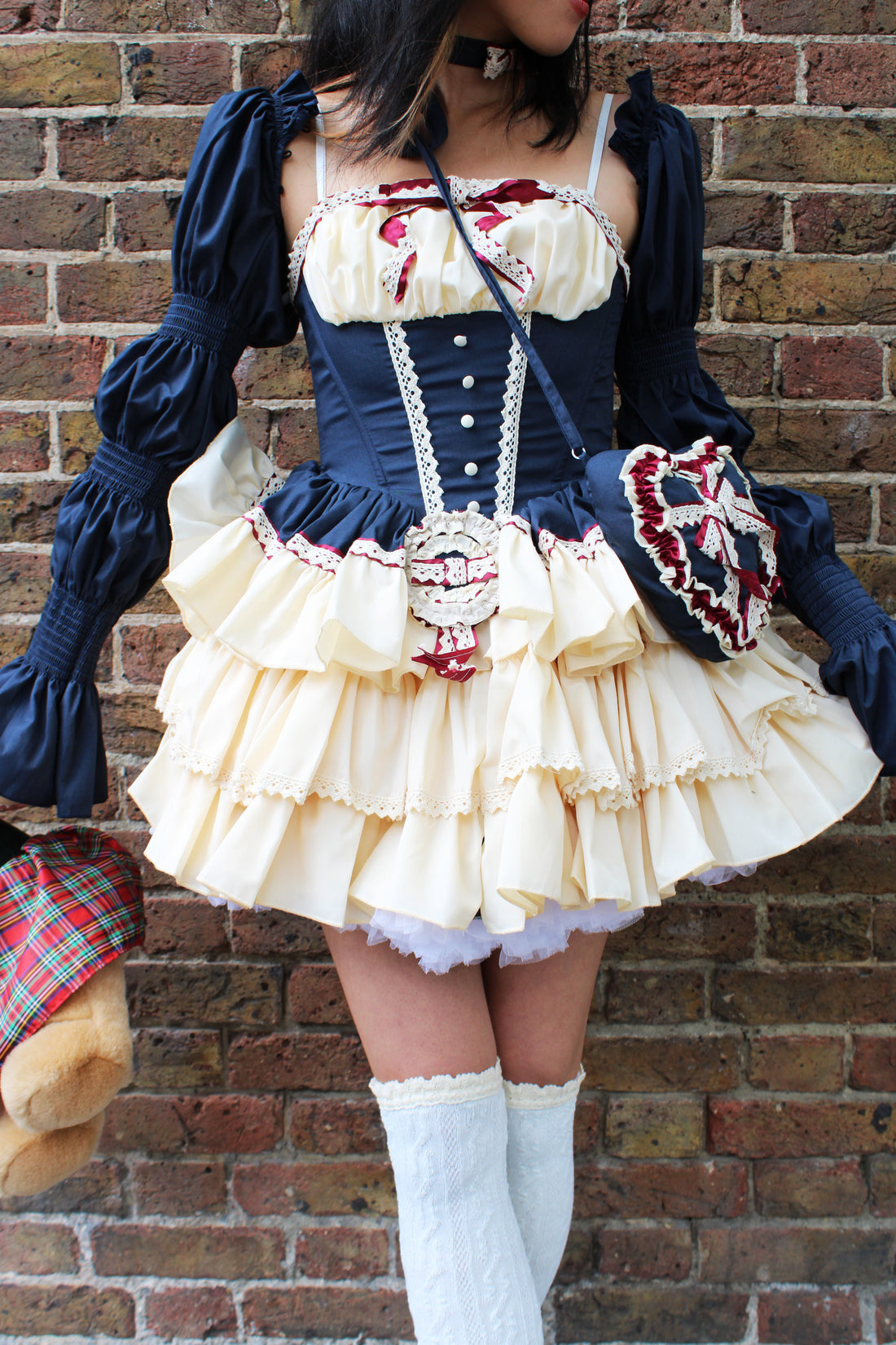 Lolita Dress Snowhite with Ruffle with Petticoat & Purse