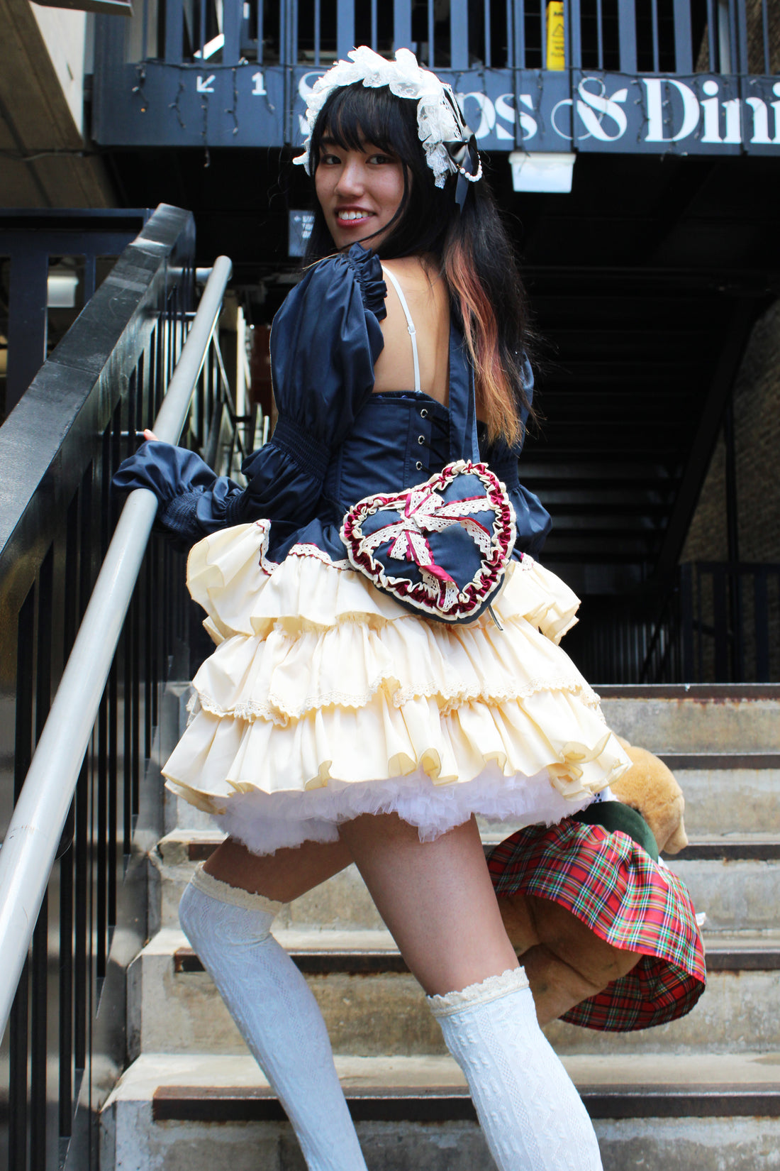 Lolita Dress Snowhite with Ruffle with Petticoat & Purse