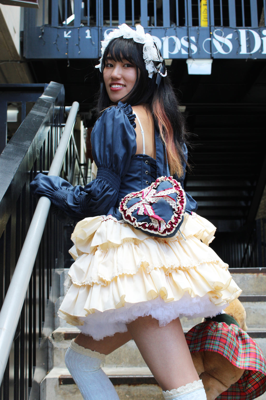 Lolita Dress Snowhite with Ruffle with Petticoat & Purse