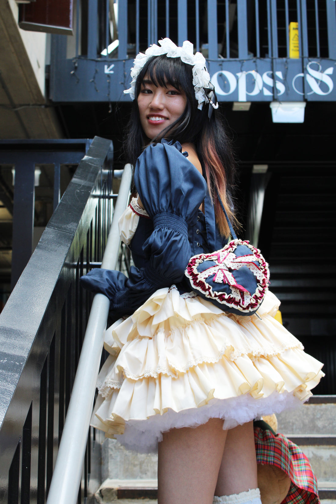 Lolita Dress Snowhite with Ruffle with Petticoat & Purse