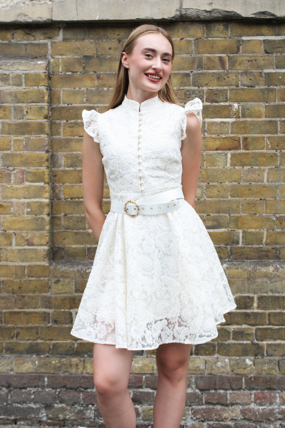 Belle Époque Embroidered Mini Dress