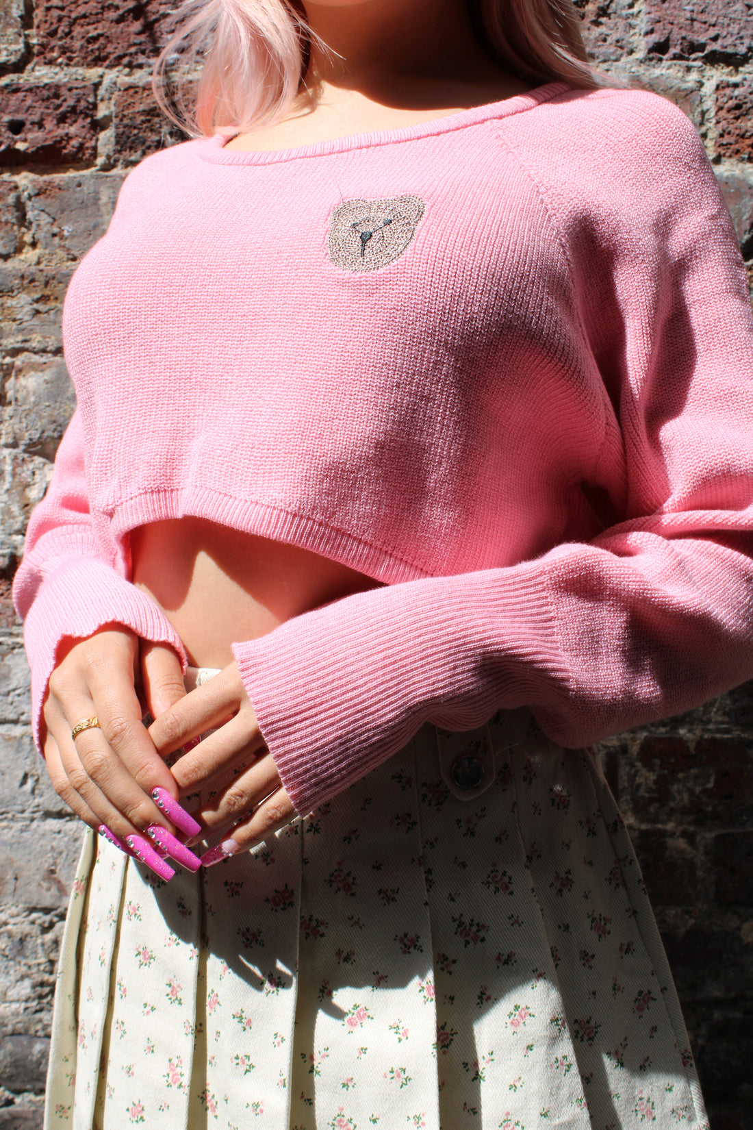Bear With Me Knit Crop Top