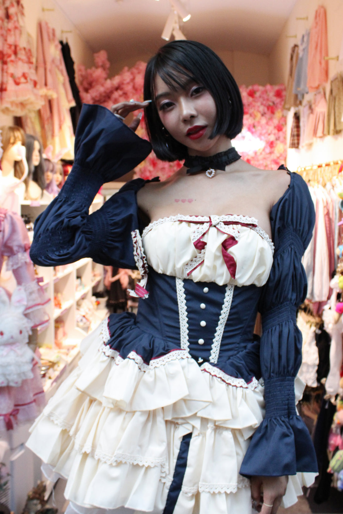 Lolita Dress Snowhite with Ruffle with Petticoat & Purse