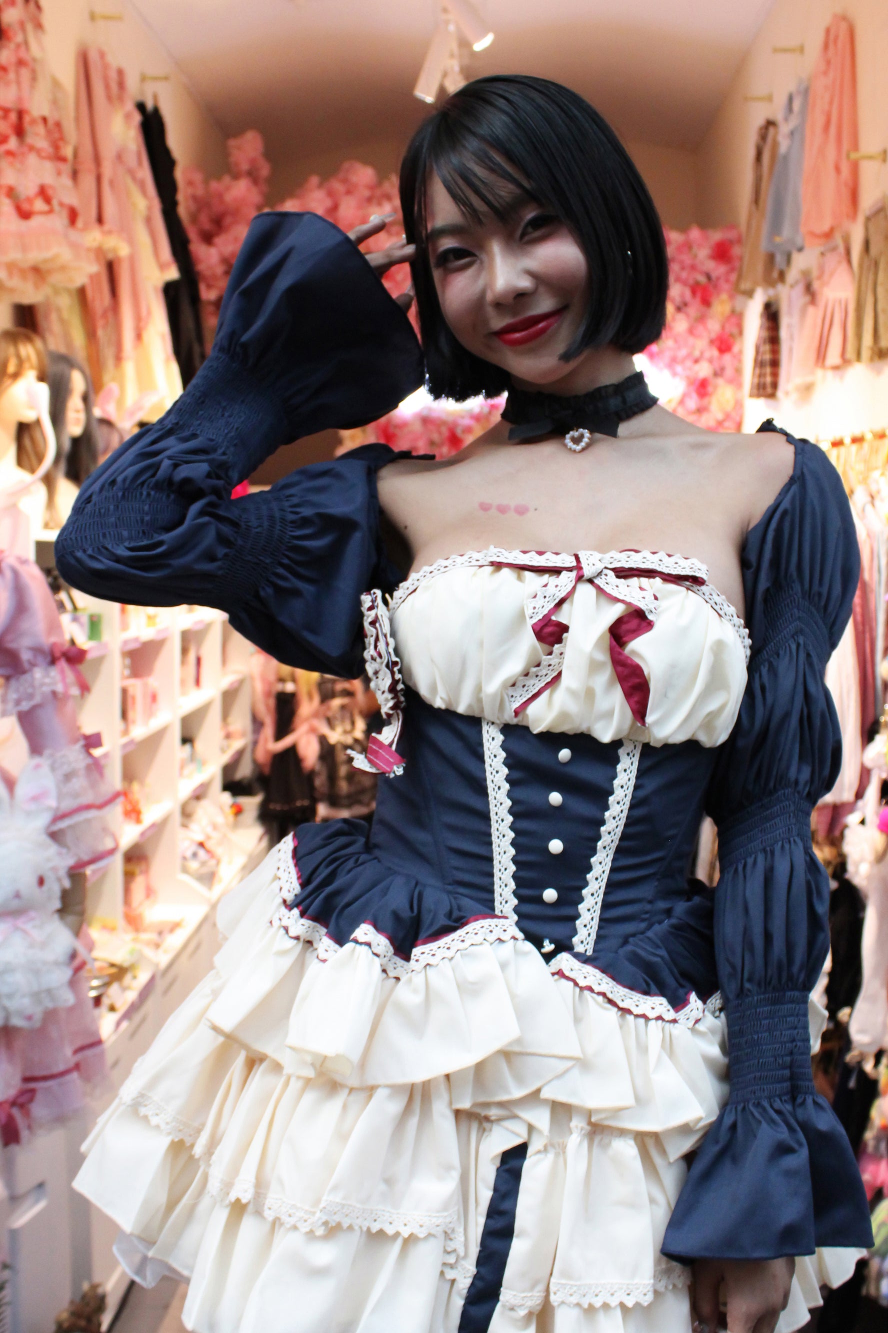 Lolita Dress Snowhite with Ruffle with Petticoat & Purse