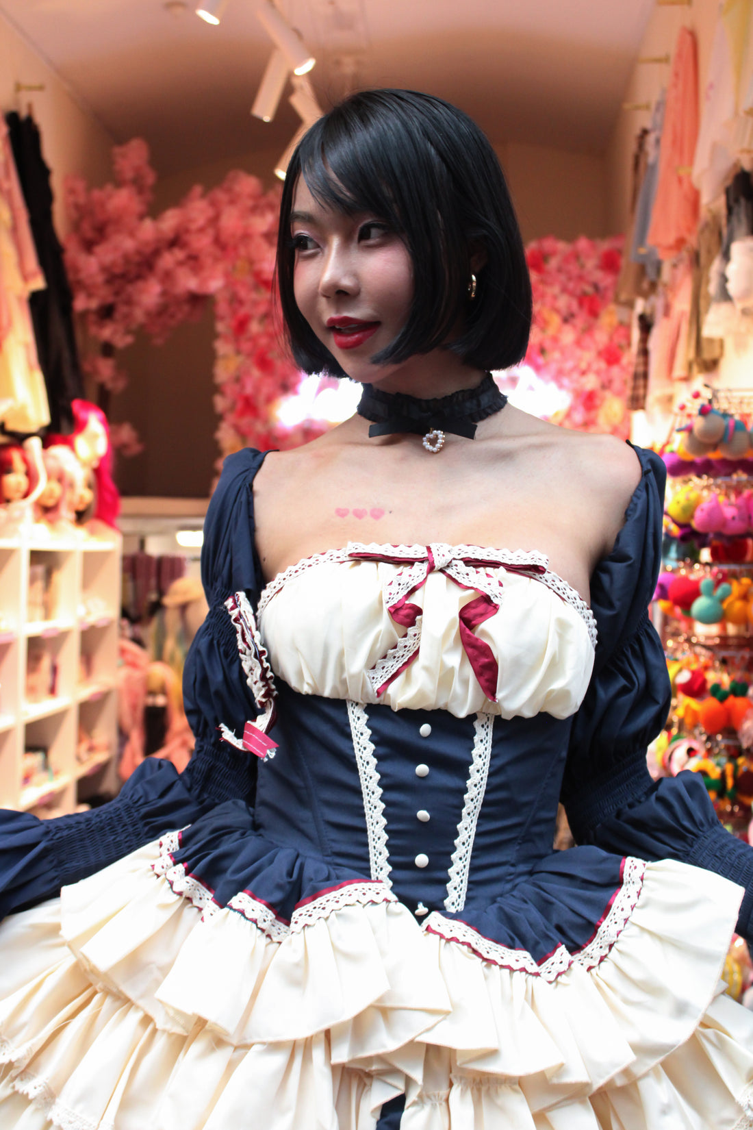 Lolita Dress Snowhite with Ruffle with Petticoat & Purse