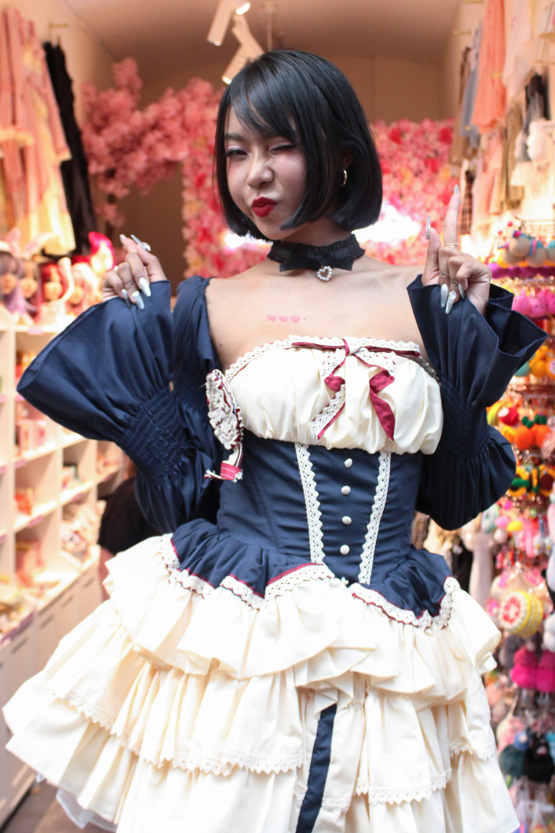 Lolita Dress Snowhite with Ruffle with Petticoat & Purse