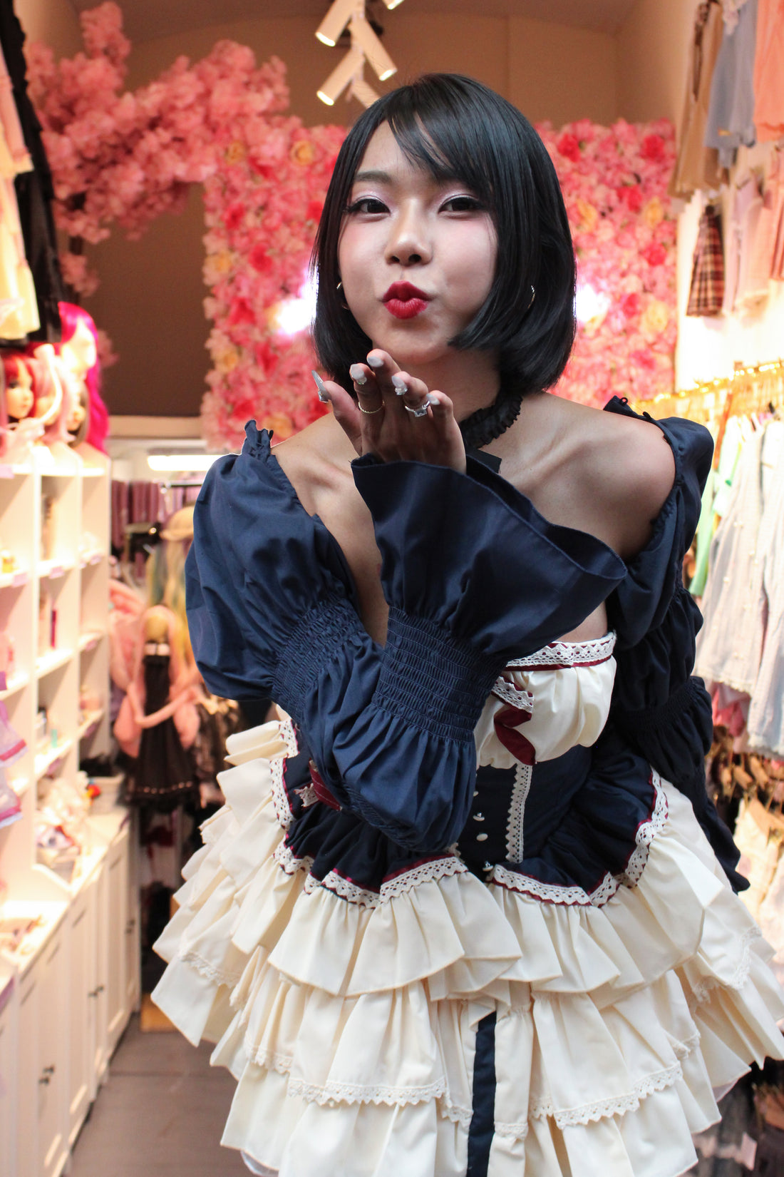Lolita Dress Snowhite with Ruffle with Petticoat & Purse