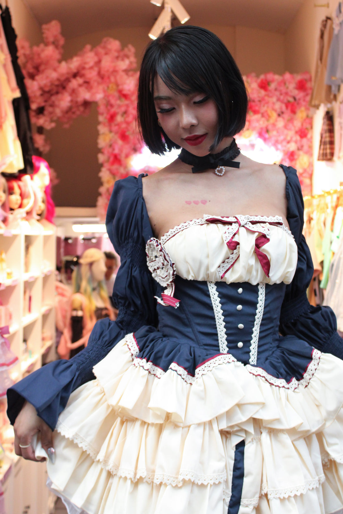 Lolita Dress Snowhite with Ruffle with Petticoat & Purse