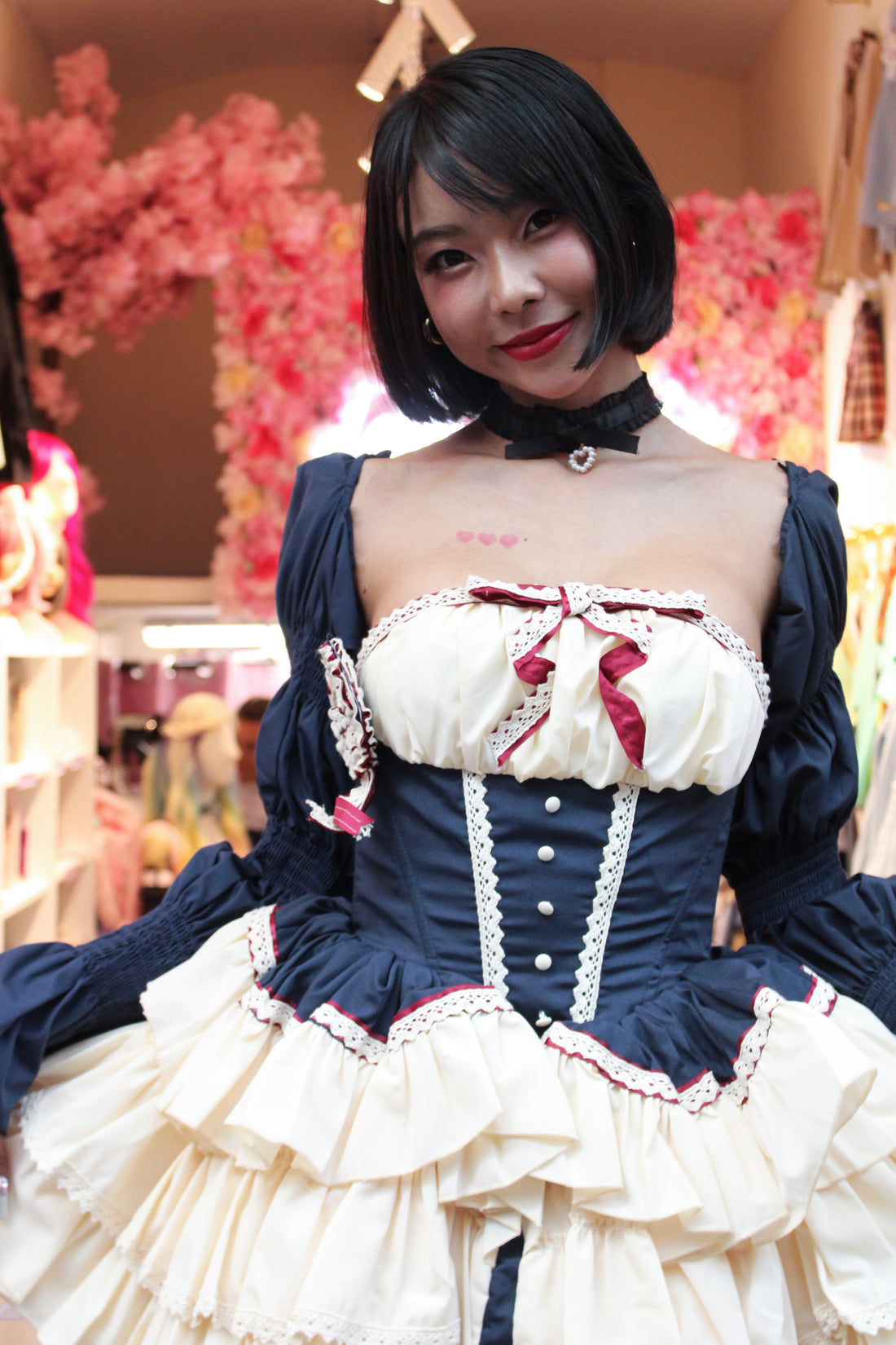 Lolita Dress Snowhite with Ruffle with Petticoat & Purse