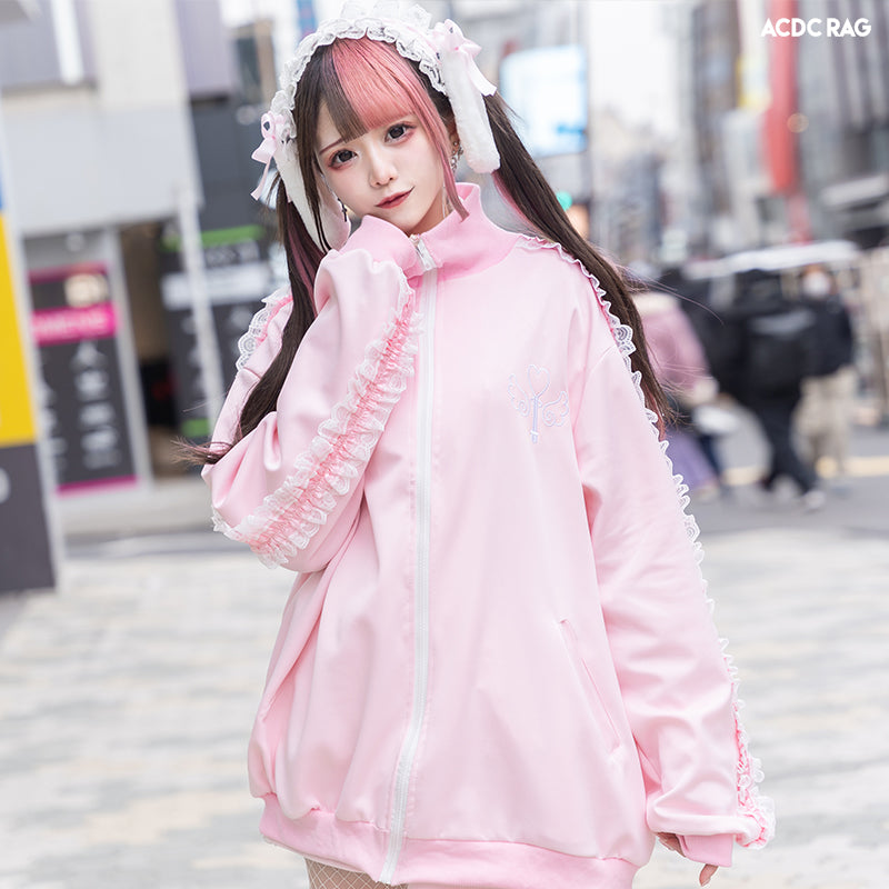 Blouson Jacket "Harajuku Style" "Yami Kawaii" Pink ACDC RAG