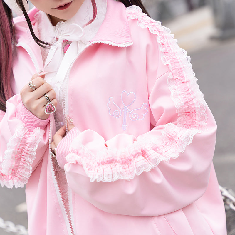 Blouson Jacket "Harajuku Style" "Yami Kawaii" Pink ACDC RAG