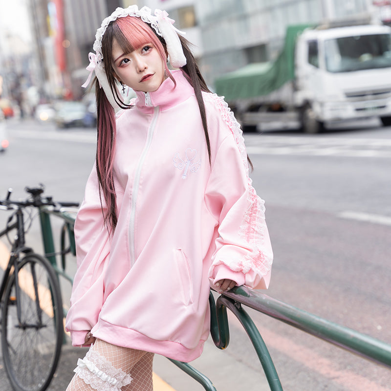 Blouson Jacket "Harajuku Style" "Yami Kawaii" Pink ACDC RAG