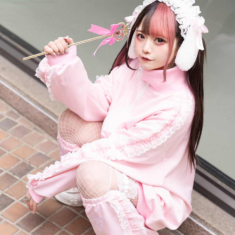 Blouson Jacket "Harajuku Style" "Yami Kawaii" Pink ACDC RAG