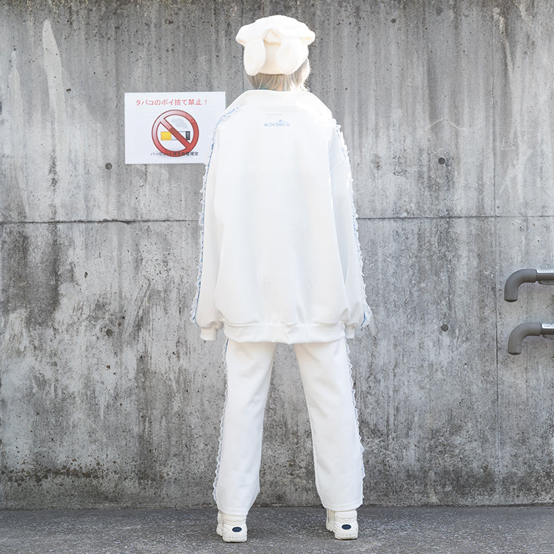 Blouson Jacket "Harajuku Style" "Yami Kawaii" White ACDC RAG
