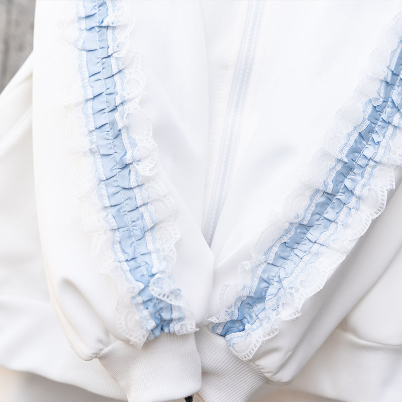 Blouson Jacket "Harajuku Style" "Yami Kawaii" White ACDC RAG