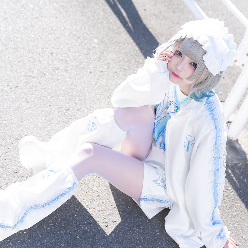 Blouson Jacket "Harajuku Style" "Yami Kawaii" White ACDC RAG