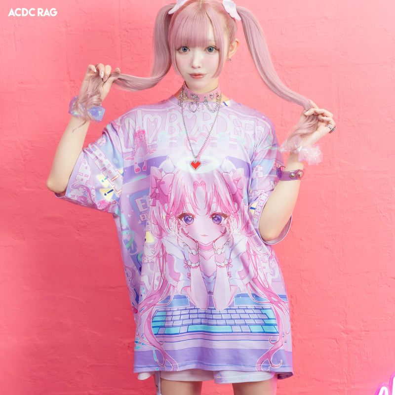 Idol Tenshi T-Shirt ACDC RAG +  Peach☆Punch