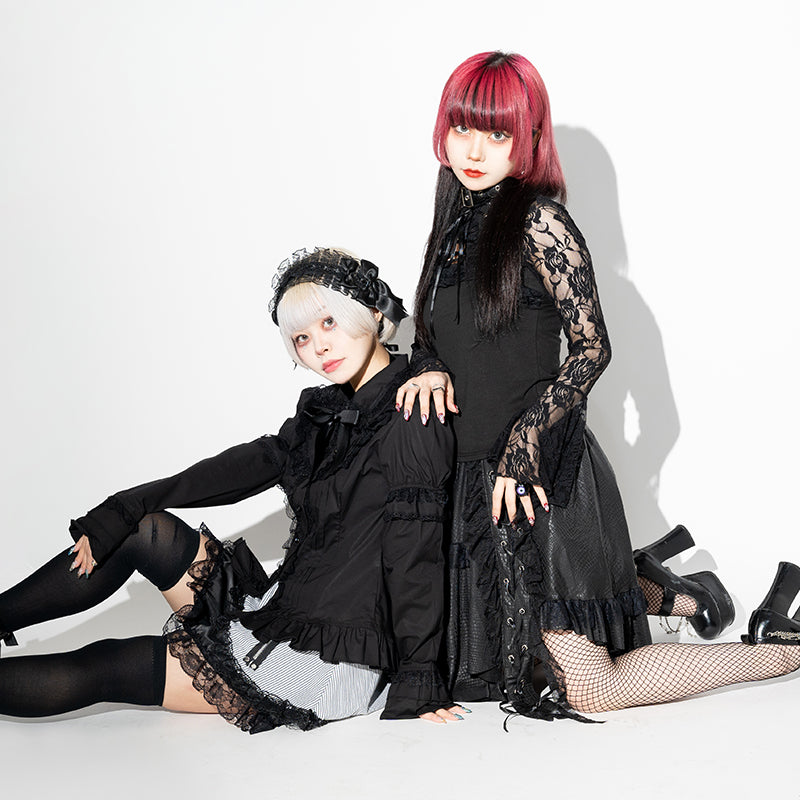 2WAY Lolita Blouse Black ACDC RAG