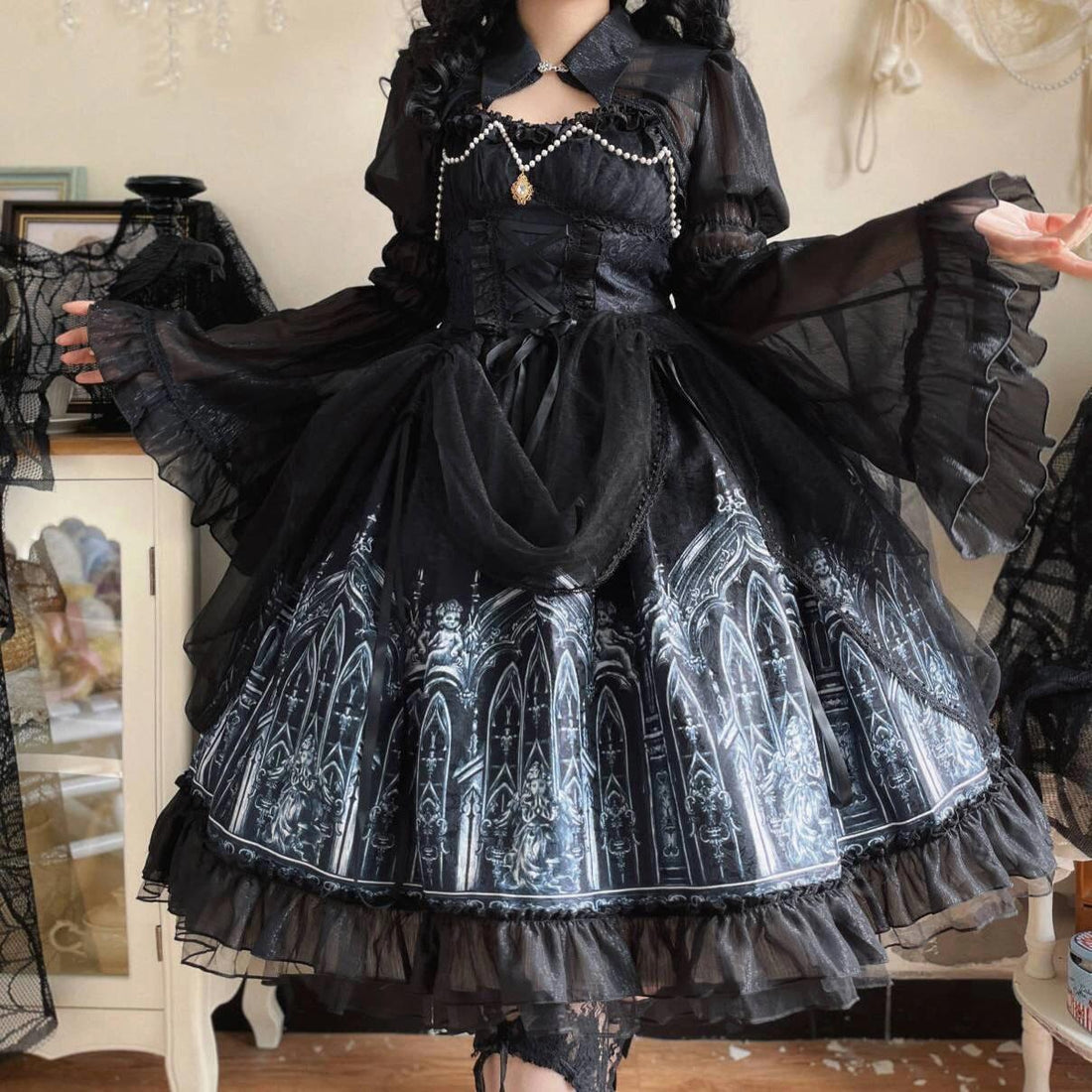 Gothic Lolita Dress Cathedral with Matching Bolero