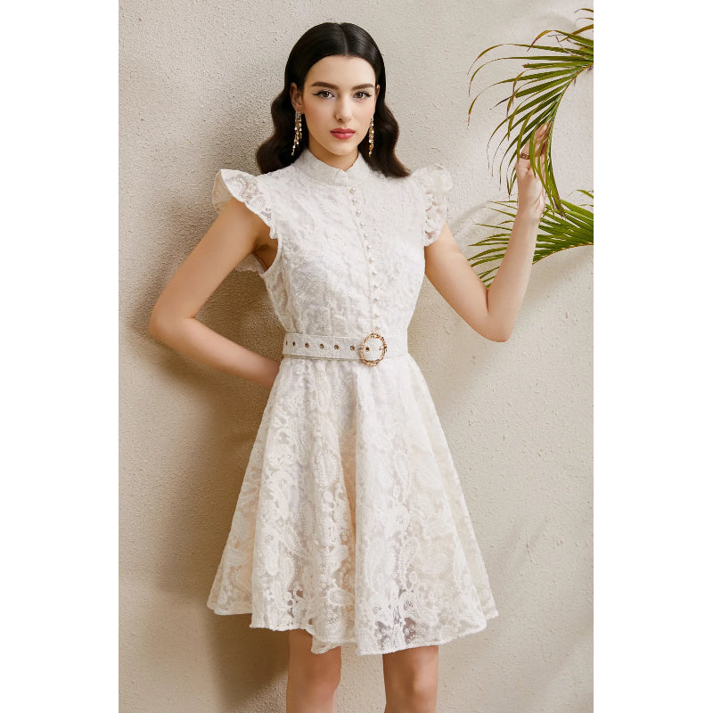 Belle Époque Embroidered Mini Dress