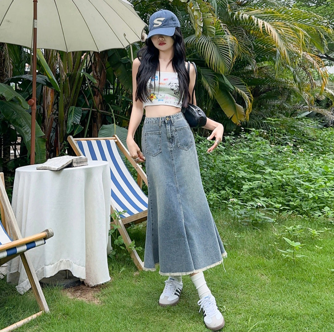 Daydream Denim Maxi Skirt