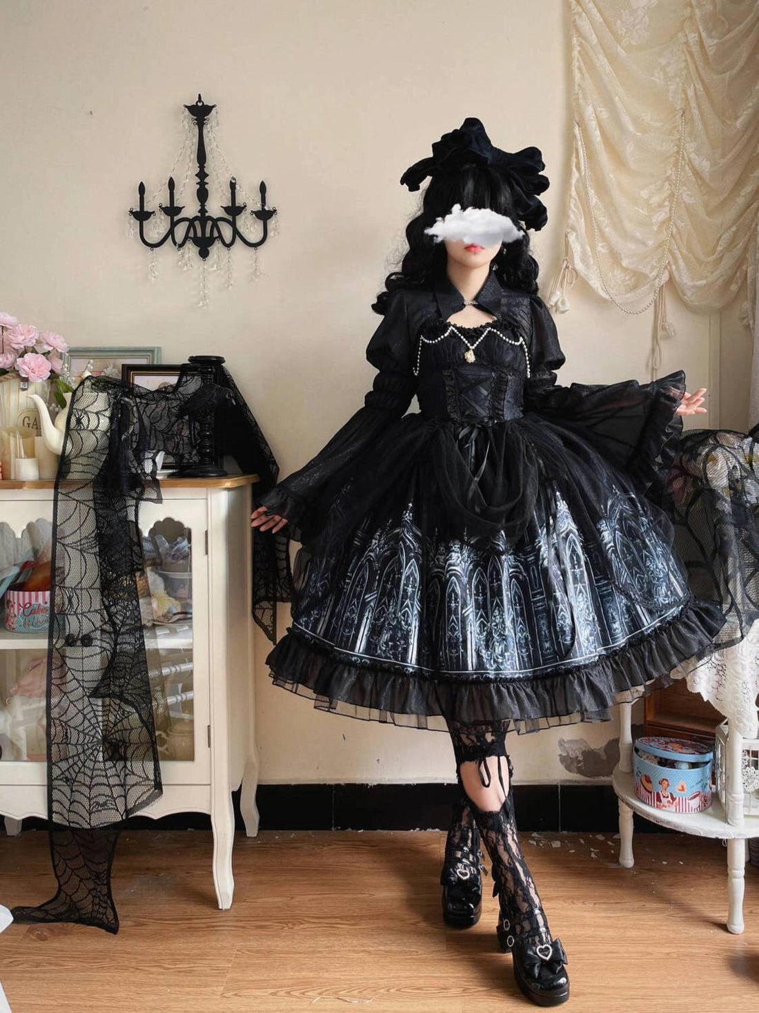 Gothic Lolita Dress Cathedral with Matching Bolero