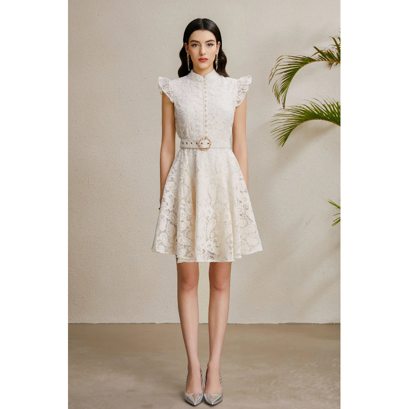 Belle Époque Embroidered Mini Dress
