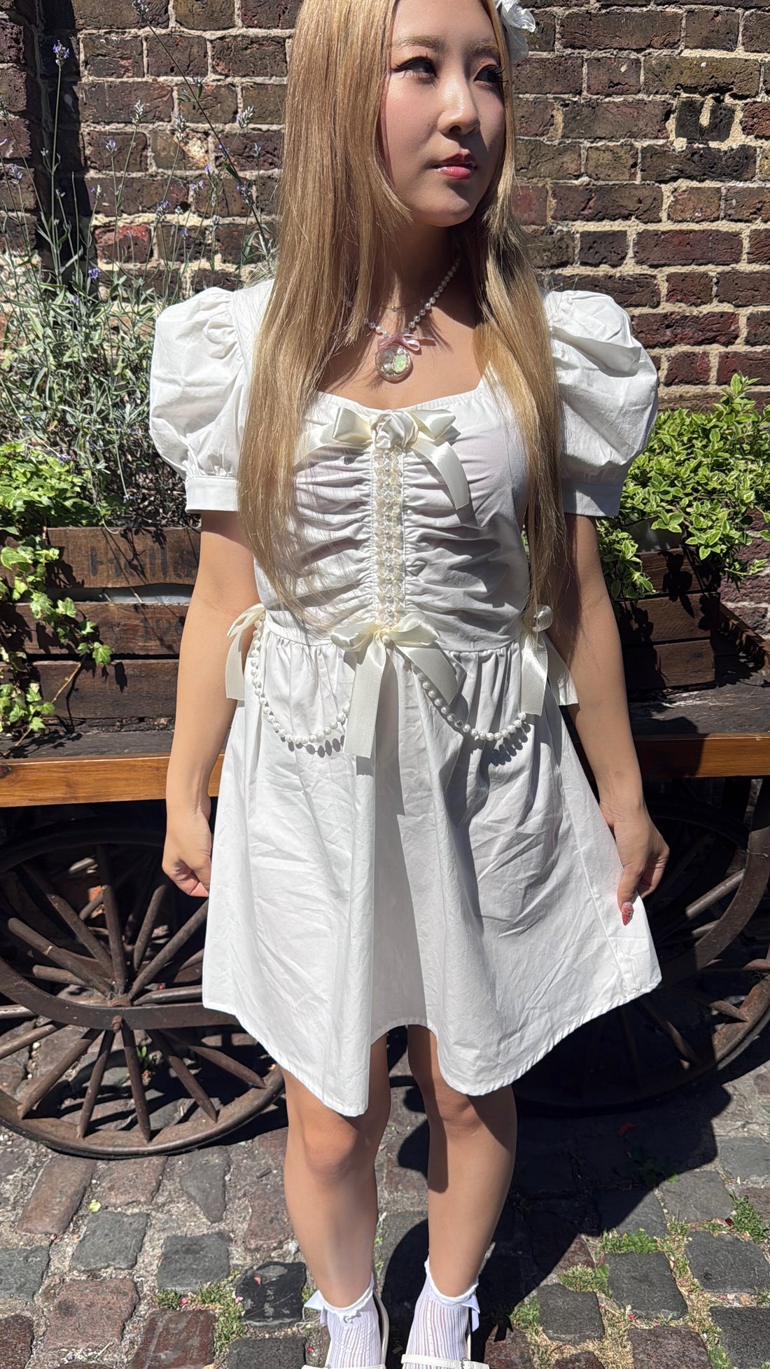 White Rose Summer Dress by Momo